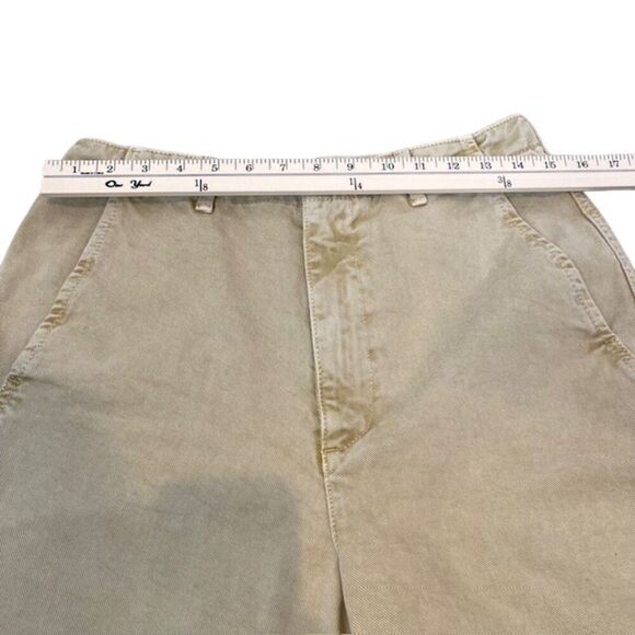 ZARA Khaki Denim Tan Wide Leg Women's Pants Trousers Size 6 - Picture 3 of 10